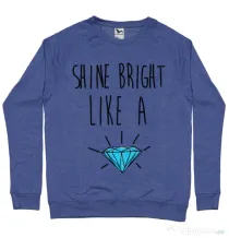 Bluza ADLER barbat Shine bright like a diamond Albastru melanj