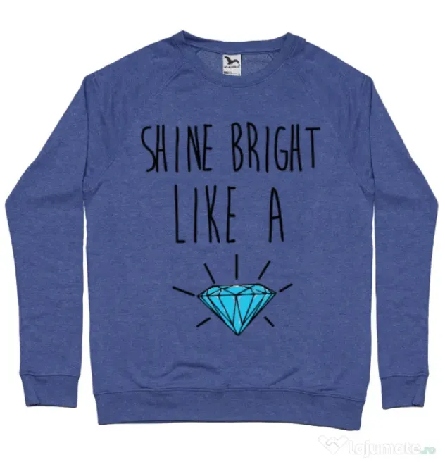 Bluza ADLER barbat Shine bright like a diamond Albastru melanj