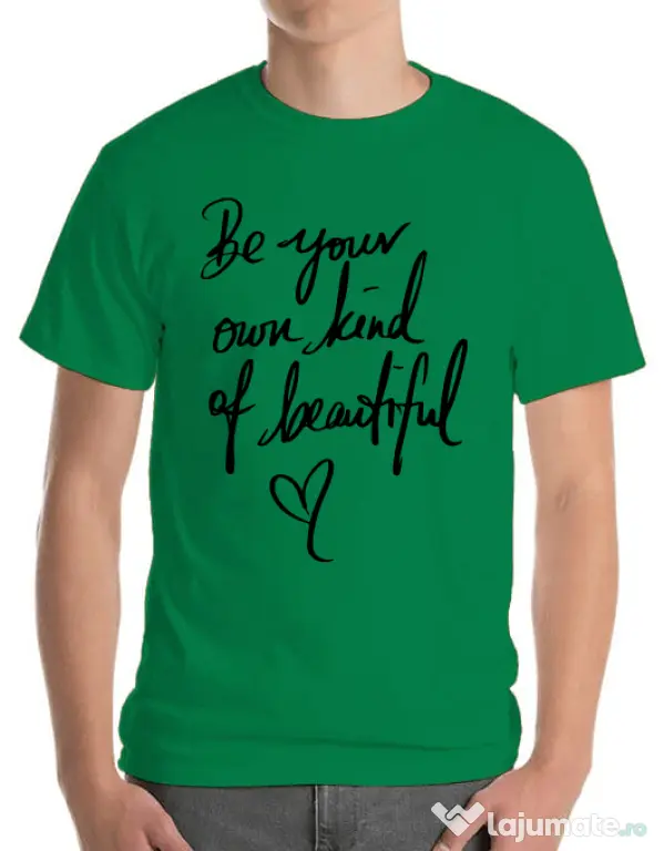 Tricou ADLER barbat Be your own kind of beautiful Verde mediu