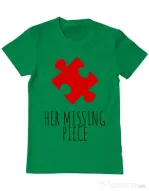 Tricou ADLER barbat Her missing piece Verde mediu