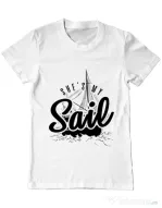 Tricou ADLER barbat She s my sail Alb