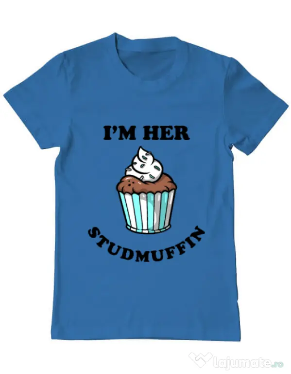 Tricou ADLER barbat Her studmuffin Albastru azuriu
