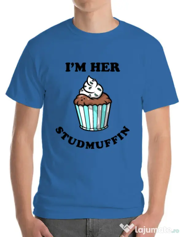 Tricou ADLER barbat Her studmuffin Albastru azuriu