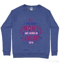 Bluza ADLER barbat The best moms January Albastru melanj