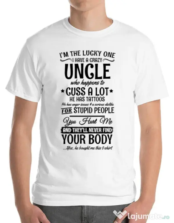 Tricou ADLER barbat The lucky one Alb