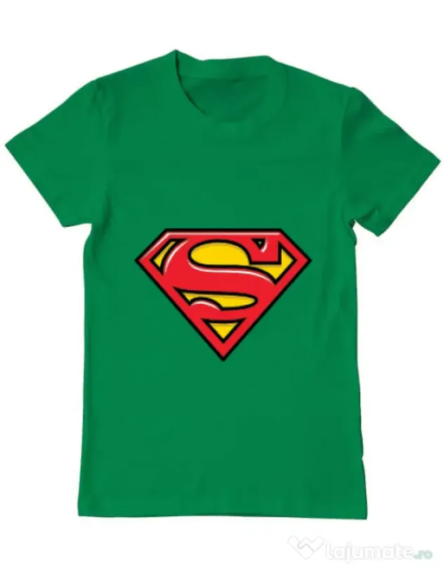 Tricou ADLER barbat Superman Verde mediu