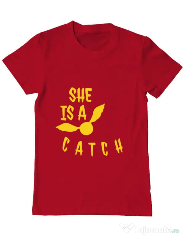 Tricou ADLER barbat She is a catch Rosu