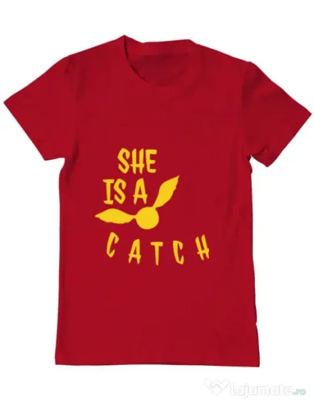 Tricou ADLER barbat She is a catch Rosu