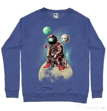 Bluza ADLER barbat Astronaut - DJ Albastru melanj