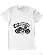 Tricou ADLER barbat Caferacer Alb