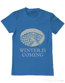 Tricou ADLER barbat Winter is coming Stark Albastru azuriu