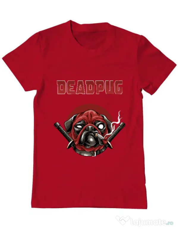 Tricou ADLER barbat Deadpug Rosu