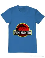 Tricou ADLER barbat Fish hunter Albastru azuriu