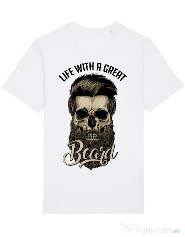 Tricou STANLEY STELLA barbat Great beard Alb