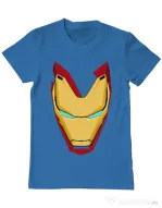 Tricou ADLER barbat Iron man mask Albastru azuriu