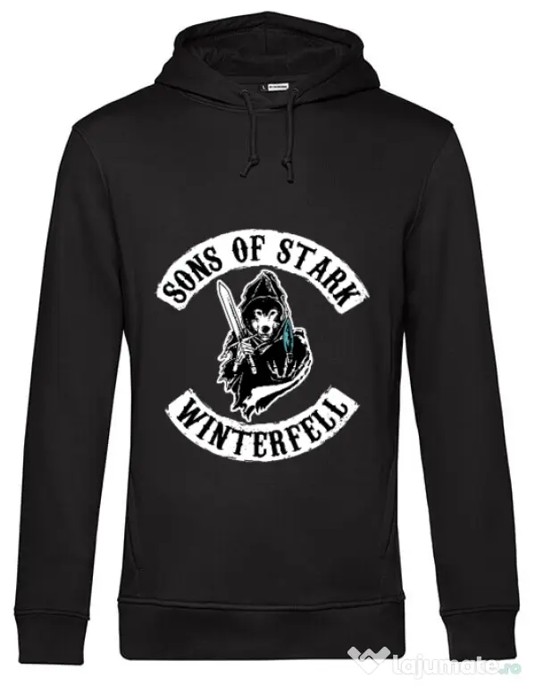 Hoodie barbat cu gluga Sons of stark Negru