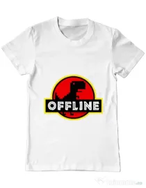 Tricou ADLER barbat Offline Alb