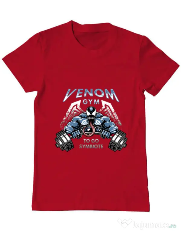 Tricou ADLER barbat Venom gym Rosu