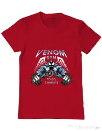 Tricou ADLER barbat Venom gym Rosu