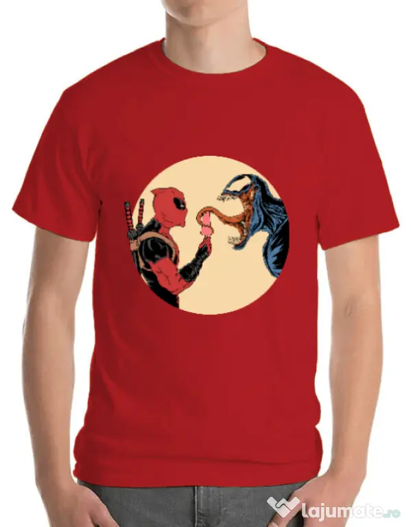 Tricou ADLER barbat Venom icecream Rosu