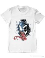 Tricou ADLER barbat Venom kiss Alb