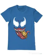 Tricou ADLER barbat Venom pizza Albastru azuriu