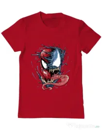 Tricou ADLER barbat Venom vs Spiderman Rosu