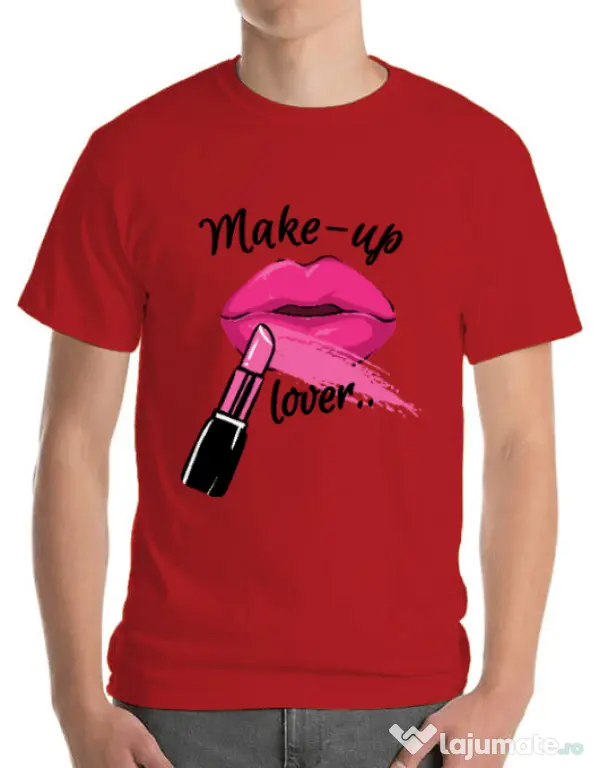Tricou ADLER barbat Make up lover Rosu