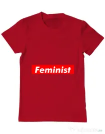 Tricou ADLER barbat Feminist Rosu