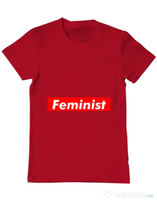 Tricou ADLER barbat Feminist Rosu