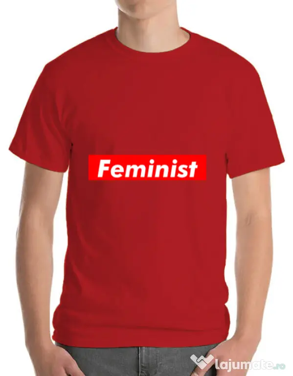 Tricou ADLER barbat Feminist Rosu