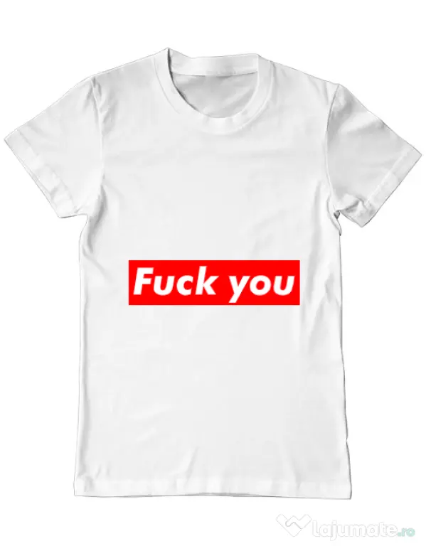 Tricou ADLER barbat Fuck you Alb