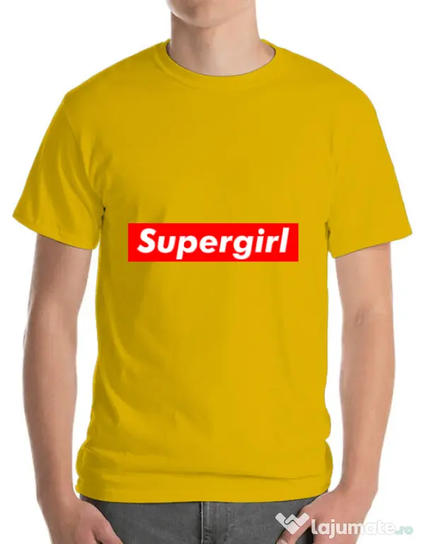 Tricou ADLER barbat Supergirl Galben