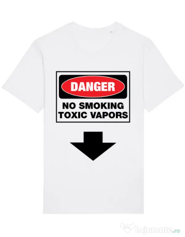 Tricou STANLEY STELLA barbat Danger No Smoking Alb