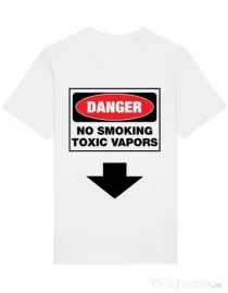 Tricou STANLEY STELLA barbat Danger No Smoking Alb