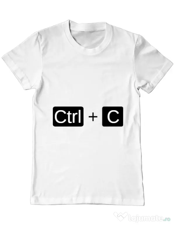 Tricou ADLER barbat Ctrl Copy Alb
