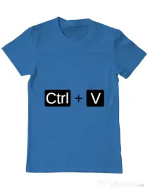 Tricou ADLER barbat Ctrl Paste Albastru azuriu