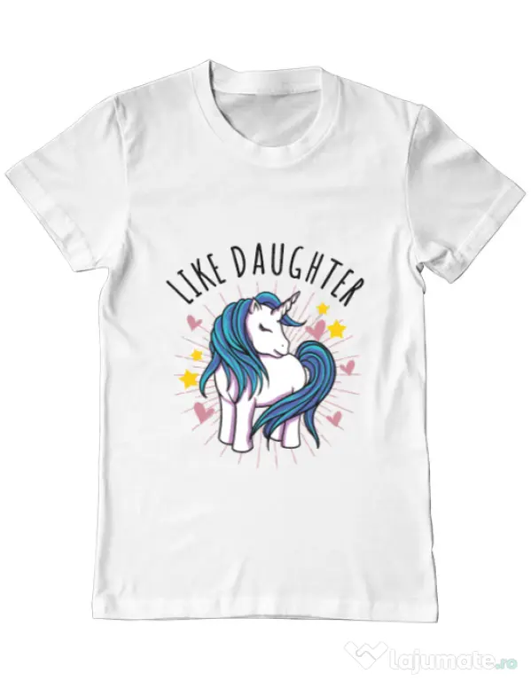 Tricou ADLER barbat Like daughter Alb