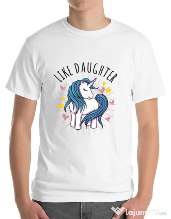 Tricou ADLER barbat Like daughter Alb