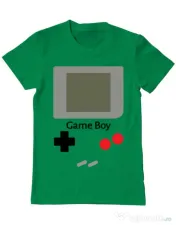 Tricou ADLER barbat Game boy Verde mediu 