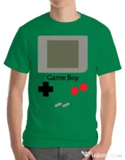 Tricou ADLER barbat Game boy Verde mediu 
