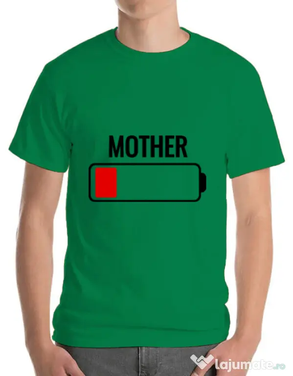Tricou ADLER barbat Mother battery Verde mediu