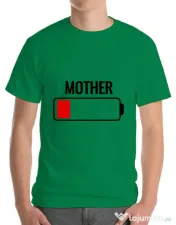 Tricou ADLER barbat Mother battery Verde mediu 