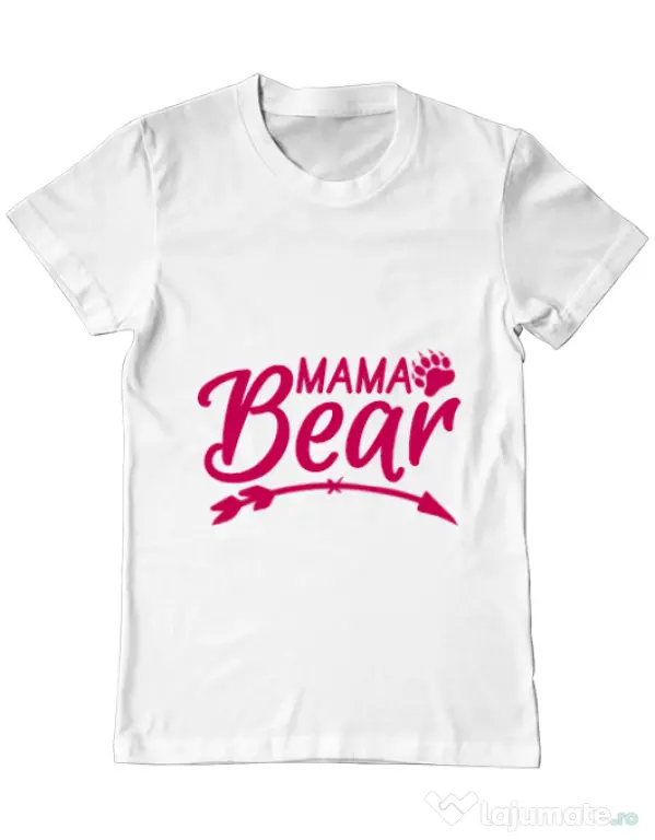 Tricou ADLER barbat Mama bear Alb