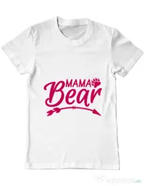 Tricou ADLER barbat Mama bear Alb