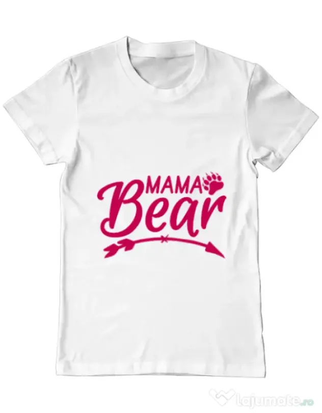 Tricou ADLER barbat Mama bear Alb