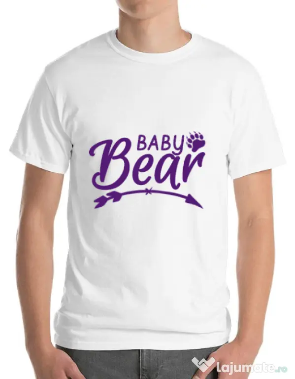 Tricou ADLER barbat Baby bear Alb