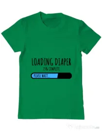 Tricou ADLER barbat Loading diaper Verde mediu