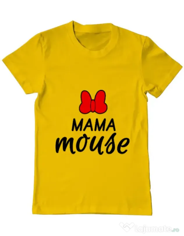 Tricou ADLER barbat Mama mouse Galben