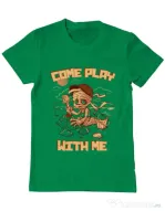 Tricou ADLER barbat Come play with me Verde mediu